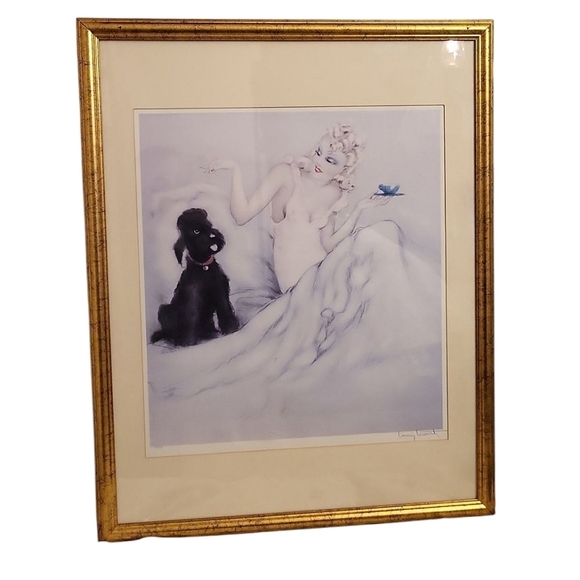 Vintage Framed 24x30in Louis Icart “Morning Cup” - Picture 1 of 2